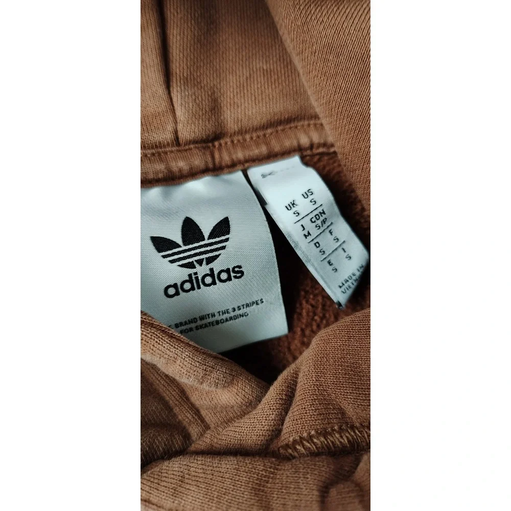 Adidas S 4.0 Strike Through Hoodie Skateboarding Pullover Trefoil Brown IJ0982 *